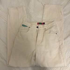Empyre straight leg cream corduroy pants